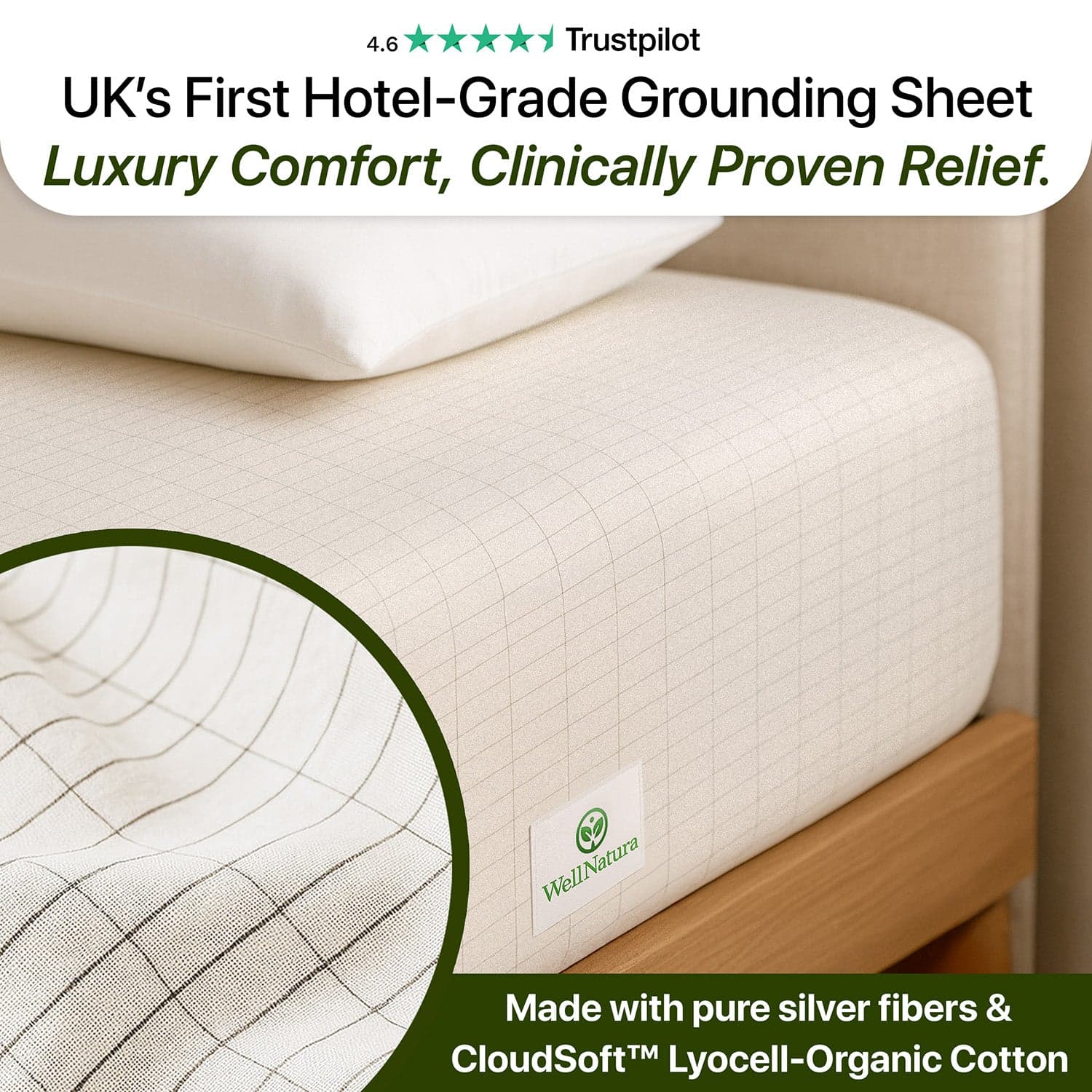 WellNatura Grounding Sheet: Proven for Deeper Sleep & Pain Relief
